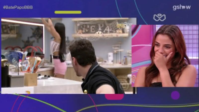 BBB23: Eliminada, Key Alves reage ao momento de Gustavo olhando para Larissa - Gshow