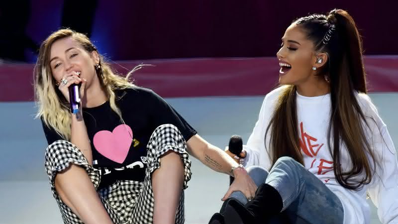 Miley Cyrus revela flerte com Ariana Grande durante gravação: “Ela ficou assustada” - Reprodução