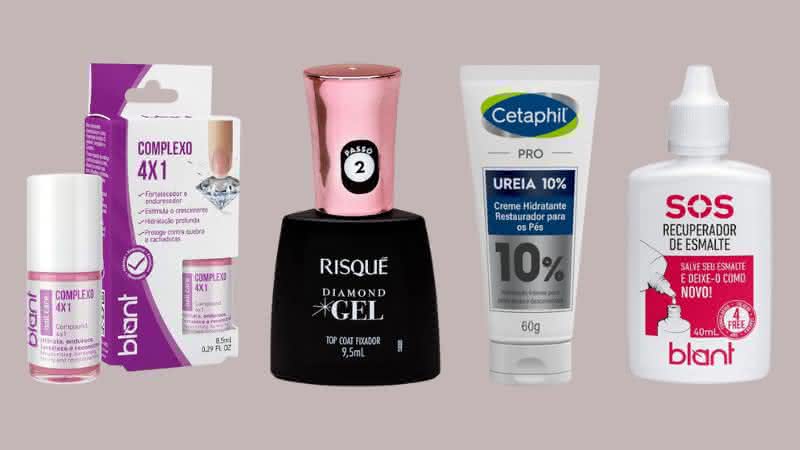 Cera, creme, fixador e muitos outros itens para cuidados com as mãos e pés - Reprodução/Amazon