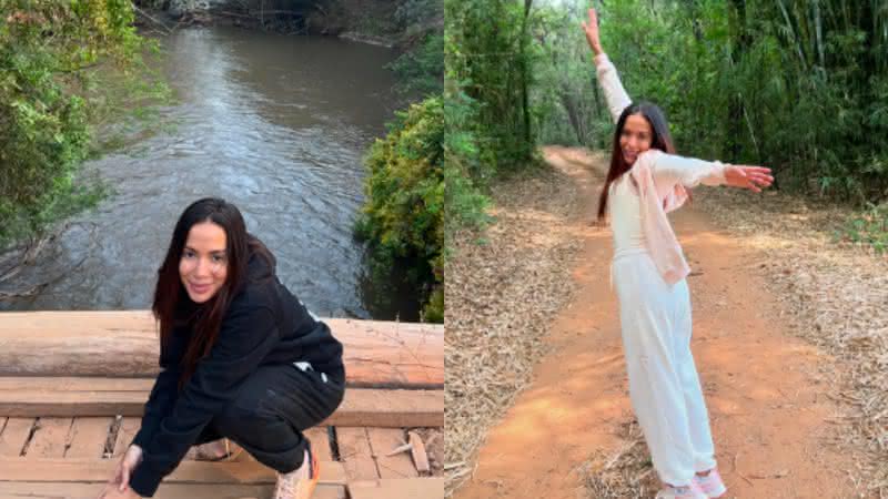 A cantora Anitta em retiro espiritual - Reprodução / Instagram / @anitta