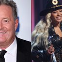 O jornalista Piers Morgan e a cantora Beyoncé - Getty Imagens