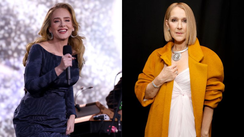 As cantoras Adele e Céline Dion - Getty Imagens