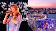 Cantora Taylor Swift e Navio Allure of the Seas - Reprodução/Instagram - @taylorswift  e  Royal Caribbean