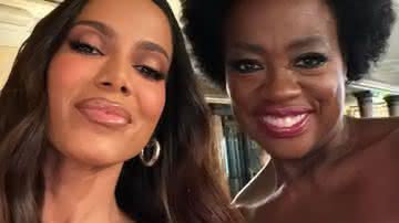 Anitta e Viola Davis em foto publicada pela atriz - Reprodução / Instagram / @violadavis