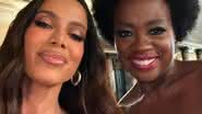 Anitta e Viola Davis em foto publicada pela atriz - Reprodução / Instagram / @violadavis