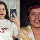 A influencer Letícia Gomes transformada em Bruno Mars - Reprodução / Instagram / @leticiafgomes