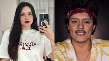 A influencer Letícia Gomes transformada em Bruno Mars - Reprodução / Instagram / @leticiafgomes