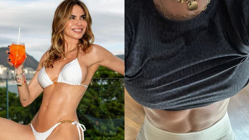 A apresentadora Luciana Gimenez mostrando o corpo nas redes sociais - Reprodução / Instagram