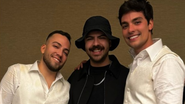 Lucas Rangel e Lucas Bley em casamento com DJ Topo - Reprodução/Divulgação