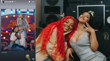 Story da Cardi B e a cantora junto de Ludmilla - Reprodução/Instagram - @cardib e Gshow