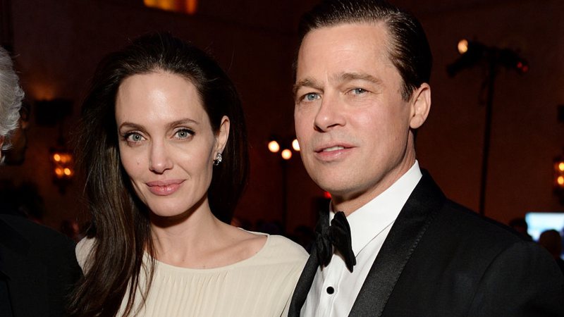 Angelina Jolie e Brad Pitt em evento quando ainda estavam juntos - Getty Imagens