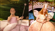 Ariana Grande com a varinha da primeira versão do filme Mágico de Oz - Reprodução/Instagram - @arianagrande e Divulgação/MGM