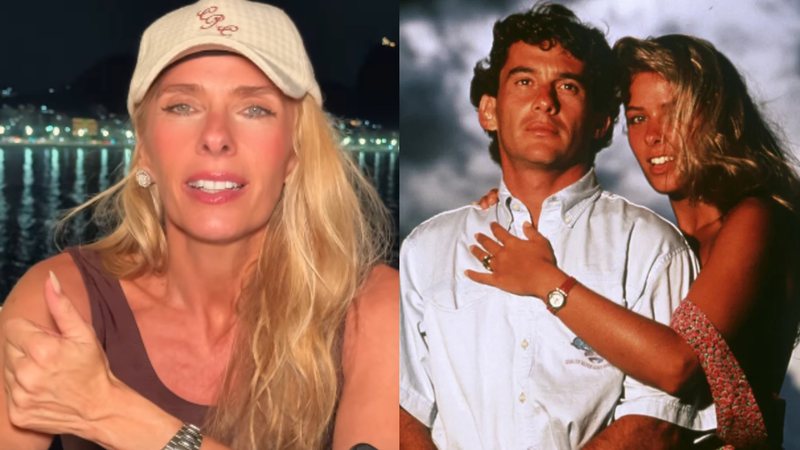 A apresentadora Adriane Galisteu no Instagram e com Ayrton Senna - Reprodução / Instagram