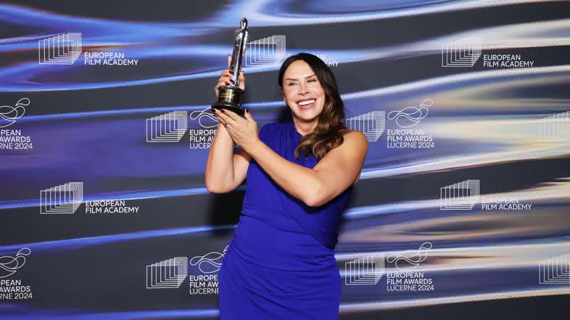 Karla Sofía Gascón na premiação European Film Academy - Foto de Vittorio Zunino Celotto/Getty Images