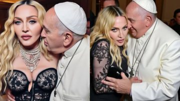 Imagens feitas por IA de Madonna com o Papa Francisco - Reprodução / Instagram