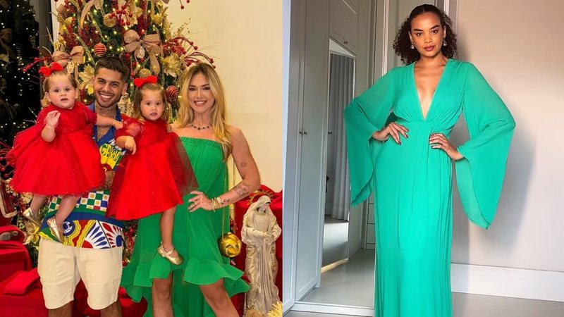 Virginia e Lucy Ramos no último Natal usando verde - Reprodução / Instagram