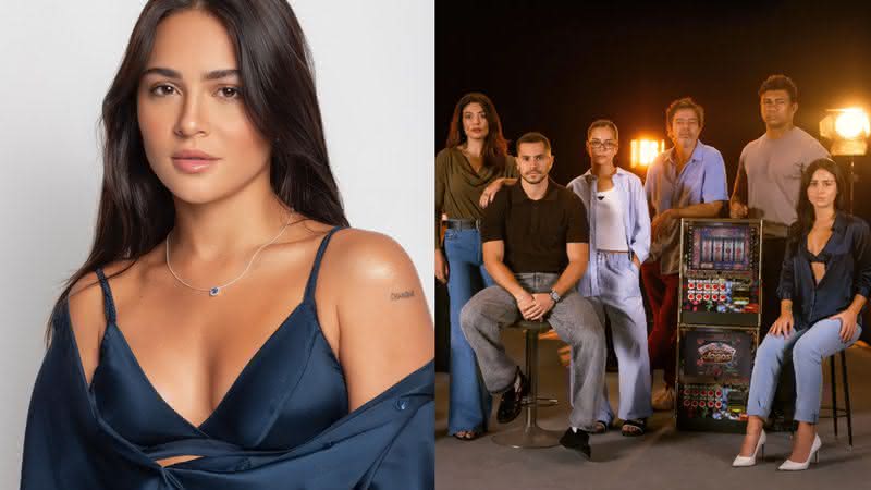 A atriz Giullia e parte do elenco da nova série - Divulgação e Netflix