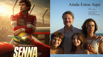 Posters da série "Senna" e do filme "Ainda Estou Aqui" - Divulgação