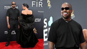 Kanye West e Bianca Censori durante o Grammy 2025 - Reprodução/Getty Images