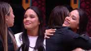 Renata e Eva se abraçam após eliminação da sister - Reprodução / TV Globo