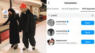 Hailey Bieber dá unfollow em Justin Bieber e fãs especulam possível crise - Arquivo pessoal/Instagram