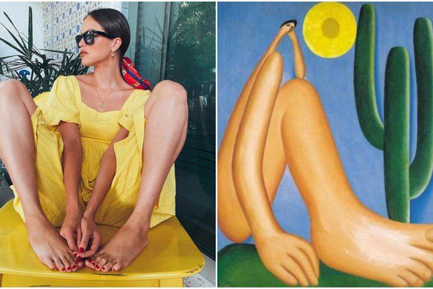 Agatha Moreira vira meme ao ser comparada com obra de Tarsila do Amaral - Reprodução/ Instagram