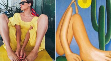 Agatha Moreira vira meme ao ser comparada com obra de Tarsila do Amaral - Reprodução/ Instagram