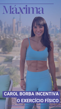 Carol Borba incentiva o exercício físico