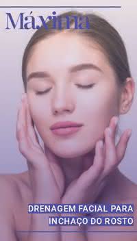 Drenagem facial para inchaço do rosto