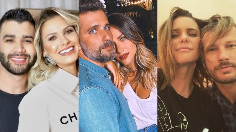 Gusttavo Lima e Andressa Suita, Bruno Gagliasso e Giovanna Ewbank e Fernanda Lima e Rodrigo Hilbert são alguns casais que voltaram - Reprodução/ Instagram