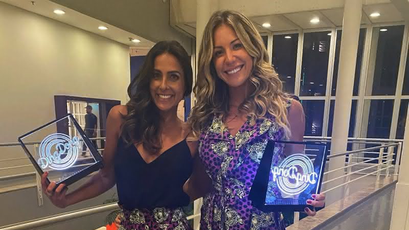 Carol Barcellos e Bárbara Coelho aparecem com a mesma estampa no Domingão do Faustão - Instagram