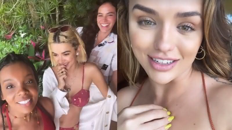 Thelma, Rafa, Manu e Bruna Marquezine vão passar a virada juntas em uma ilha - Instagram