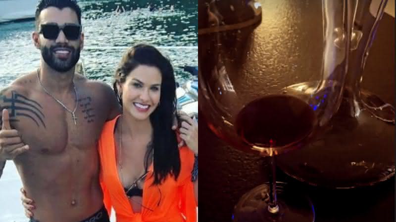 Gusttavo Lima e Andressa Suita curtiram noite de vinhos - Instagram