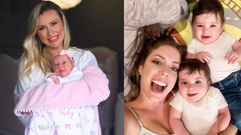 Nos Stories do Instagram, Ana Paula Siebert falou sobre o primeiro encontro de Vicky com as gêmeas Chiara e Sienna - Instagram