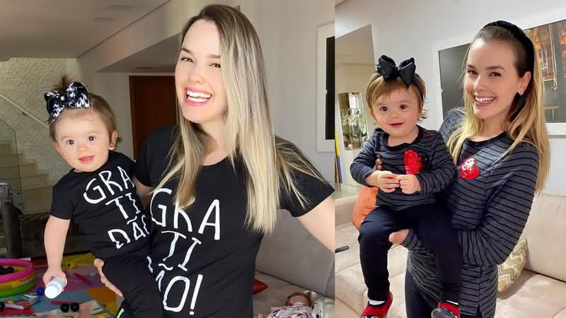 No instagram da dupla sertaneja Thaeme e Tiago, a cantora compartilhou clique fofíssimo da filha, Liz, e encantou - Instagram