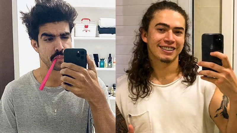 Caio Castro fotografa Whindersson Nunes sem camisa e humorista faz brincadeira na web - Instagram