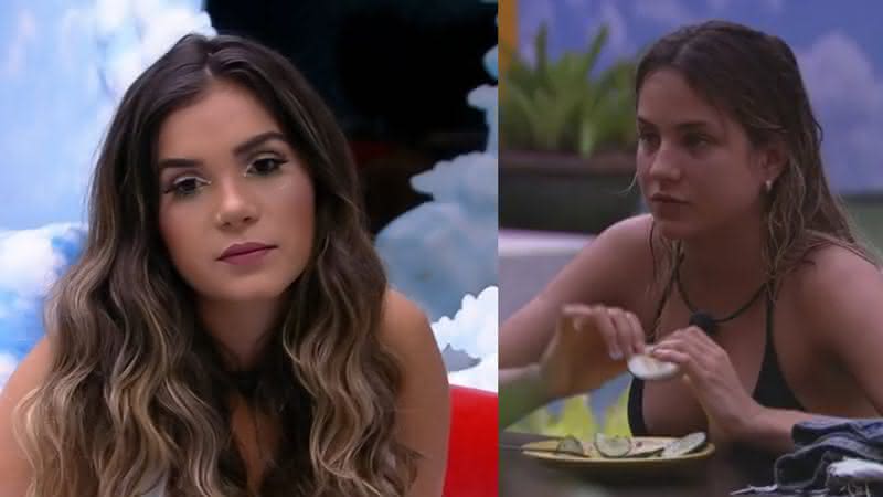 Durante conversa com Marcela e Ivy, Gizelly se mostrou muito irritada com Gabi - Globo