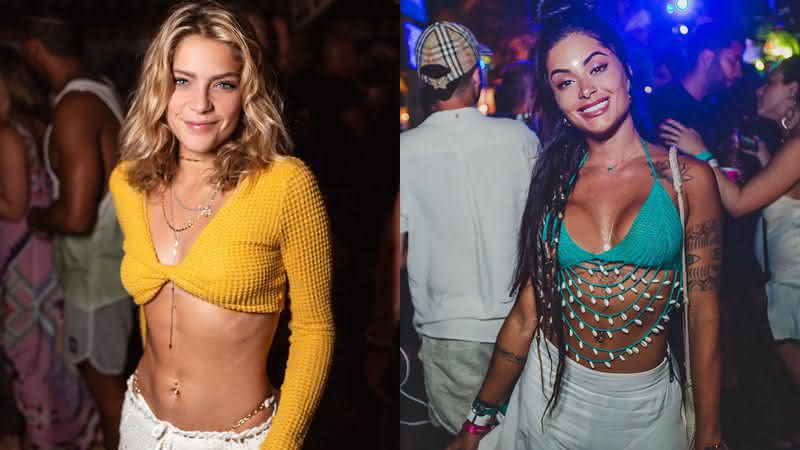 Isabella Santoni e Aline Riscado se encontram em quadra de escola de samba - Instagram