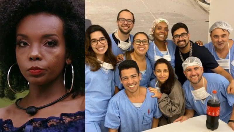 Amigos da médica acreditaram que ela se mudaria de cidade, até que ela entrou no 'BBB20' - TV Globo/ Arquivo Pessoal