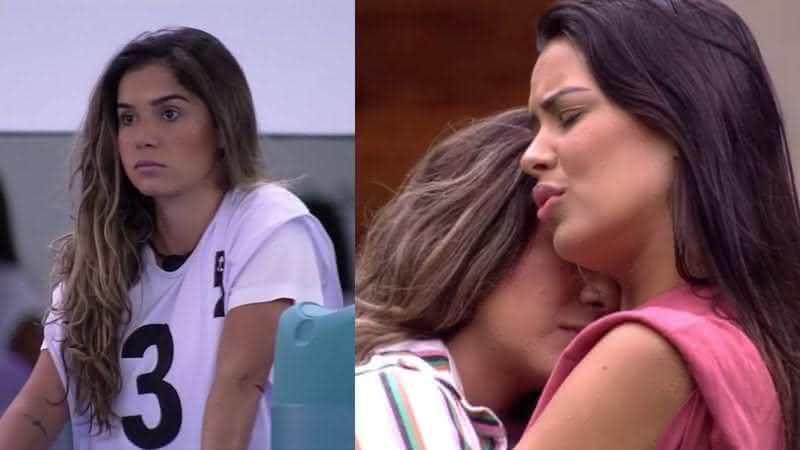 Durante conversa com Ivy, Gizelly confessou estar com medo da possibilidade de Marcela ser eliminada - Globo