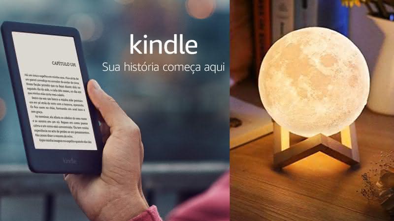 Kindle, luminária, caneca elétrica e outros itens para presentear - Reprodução/Amazon