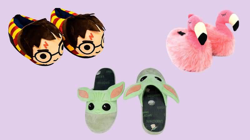 Pantufa de flamingo, do Harry Potter e diversos outros modelos que vão te conquistar - Reprodução/Amazon