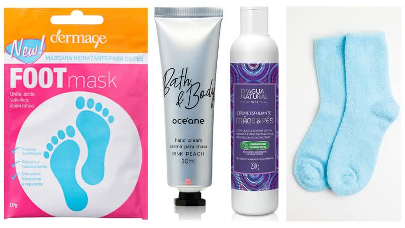 Creme, esfoliante, meia hidratante e outros itens para incluir na rotina de beleza - Reprodução/Amazon