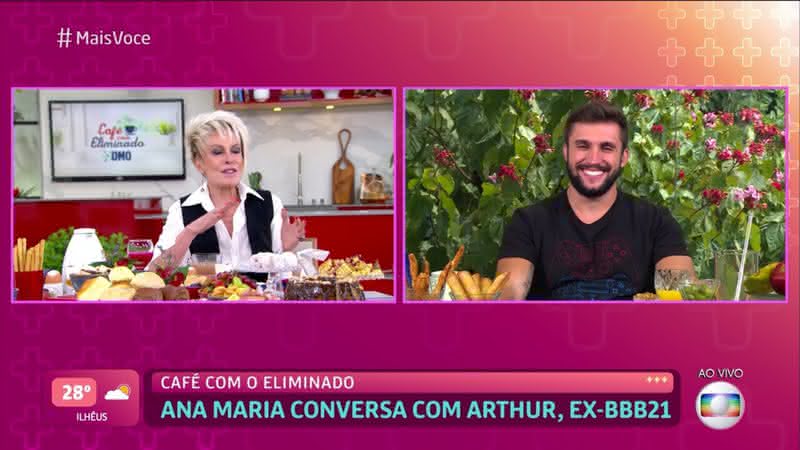 No 'Mais Você', Arthur comenta sobre pedido de namoro de Carla Diaz no 'BBB21' - Twitter