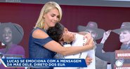 Ana Hickmann consola Lucas Viana após depoimento emocionante que o ex-confinado recebeu ao vivo - Record TV