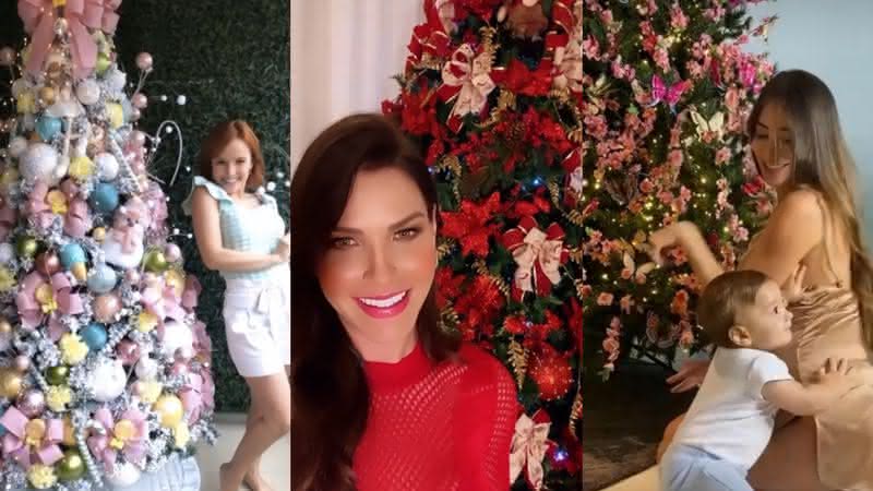 Larissa Manoela, Andressa Suita e Romana Novais compartilhou o resultado da árvore de natal em suas casas - Reprodução/ Instagram