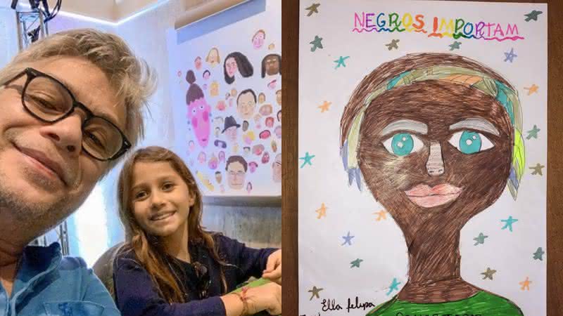 Fábio Assunção compartilha desenho feito por sua filha de 9 anos contra o racismo - Instagram