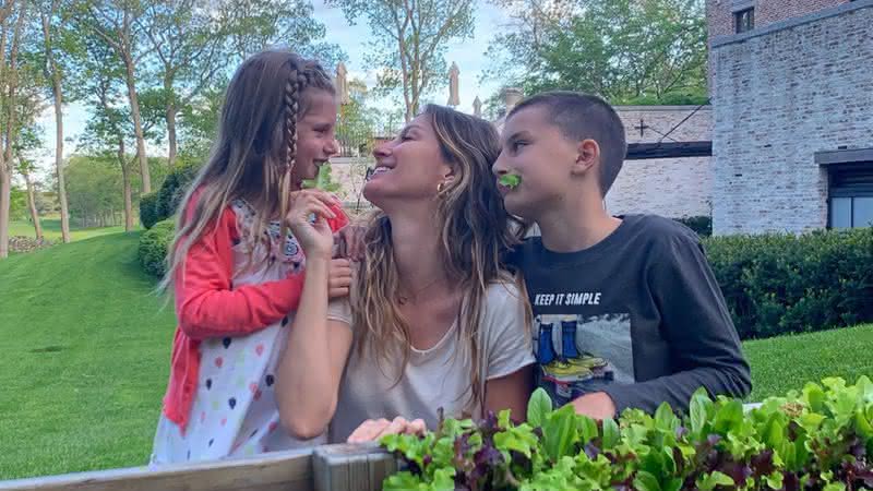 Gisele Bündchen compartilha vídeo emocionante ao lado dos filhos e encanta os seguidores - Instagram