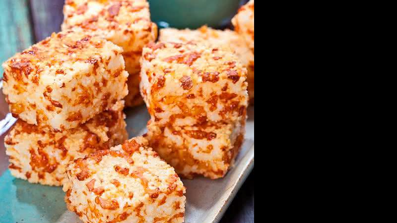 Quadradinhos de tapioca e queijo - Foto Divulgação