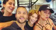 Maria Joana, Isabella Santoni e Juliana Paes com o personal Rafa Lund - Divulgação Lund Trainers - Studio de Treinamento Especializado